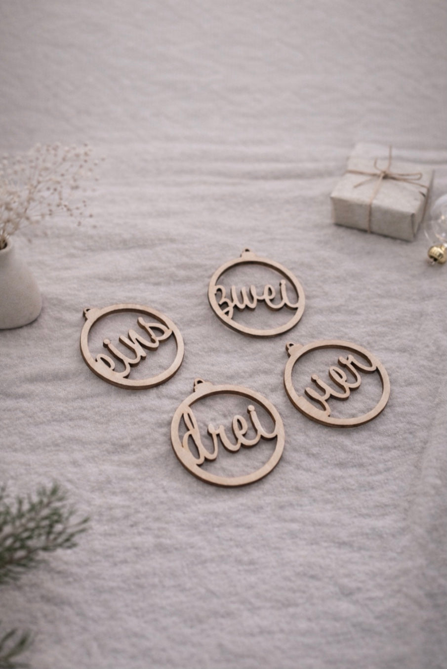 Adventskranz Zahlen 4er Set