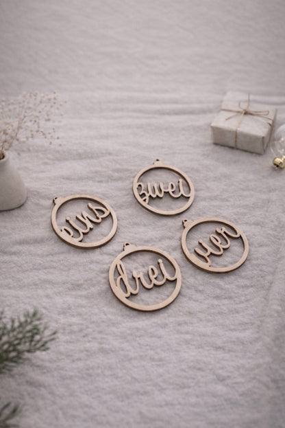 Adventskranz Zahlen 4er Set