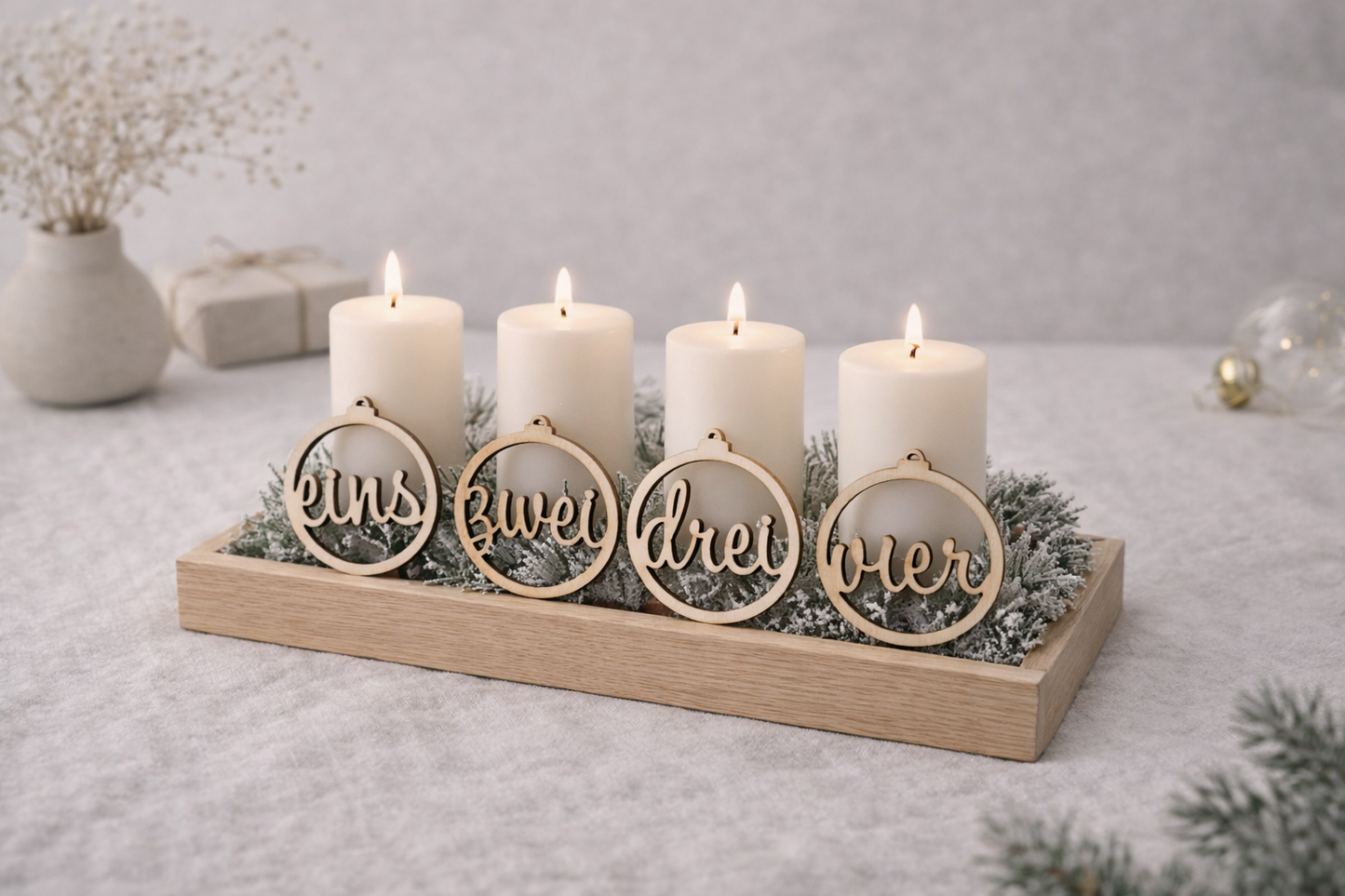 Adventskranz Zahlen 4er Set