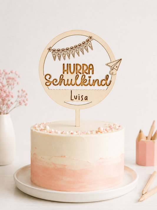 Personalisierter Tortenstecker zur Einschulung